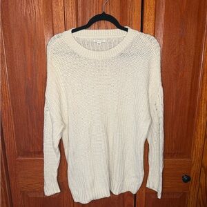 American Eagle Outfitters Ivory Crew Neck Sweater